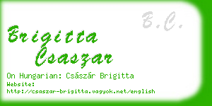 brigitta csaszar business card